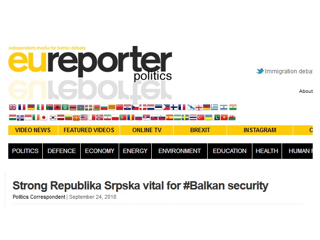 Снажна Српска витална за сигурност Балкана (фото: eureporter.co) - 
